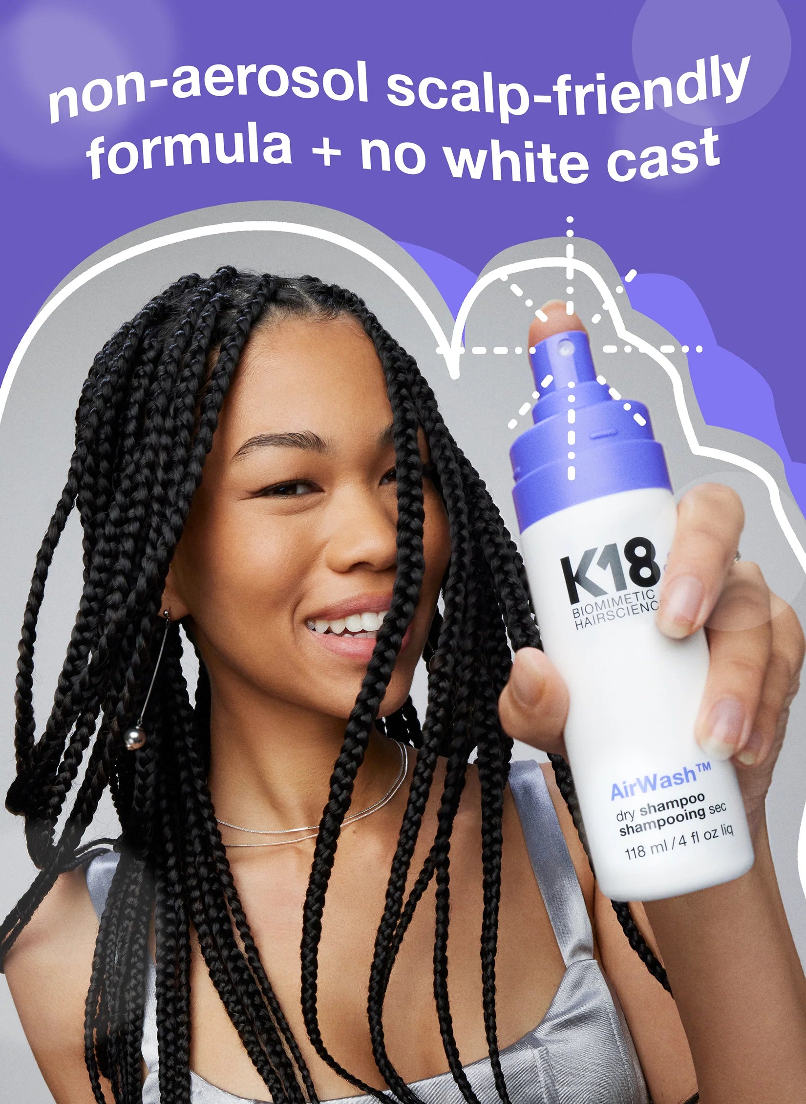 K18 AirWash™ dry shampoo