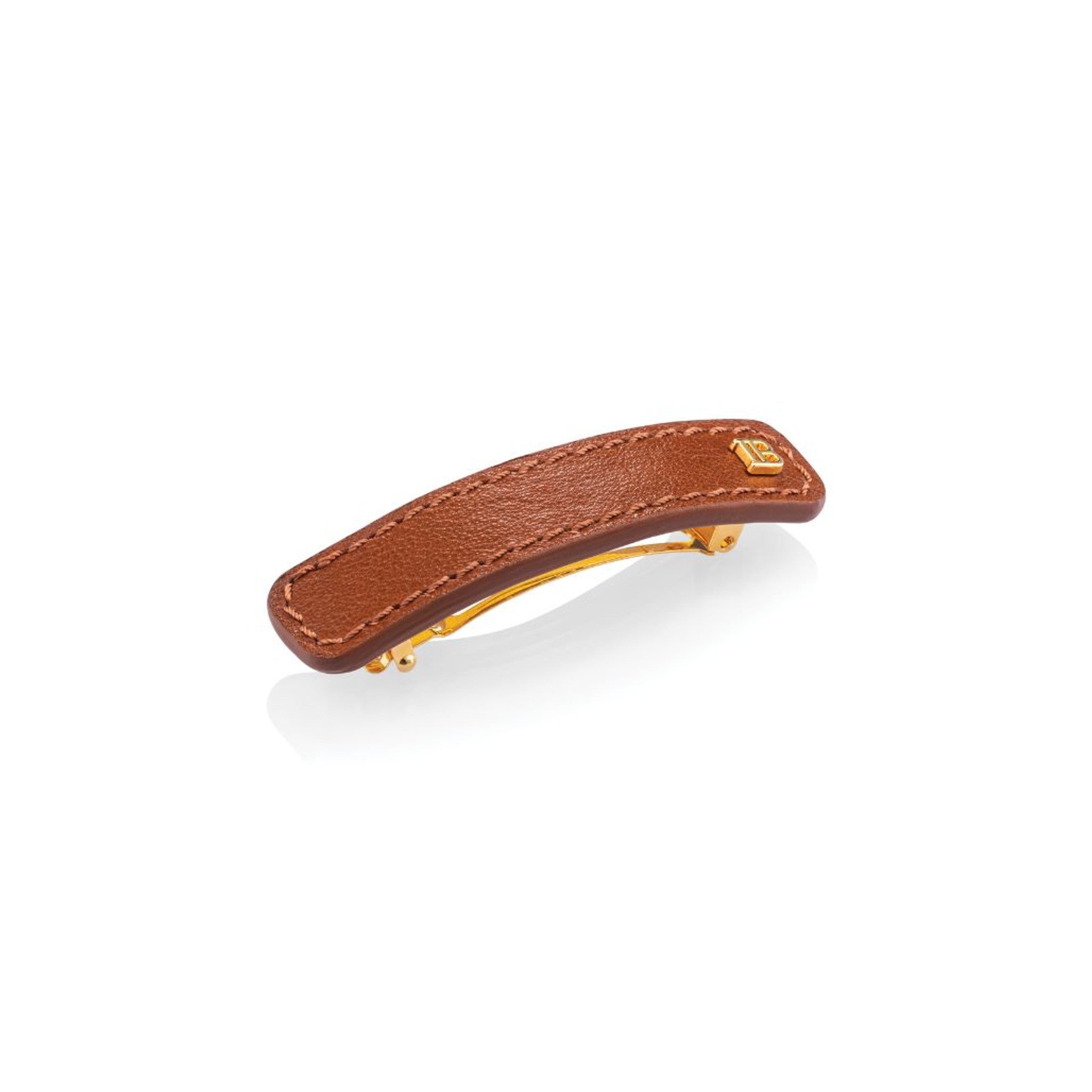 Riviera Luxury Leather Barrette - Medium