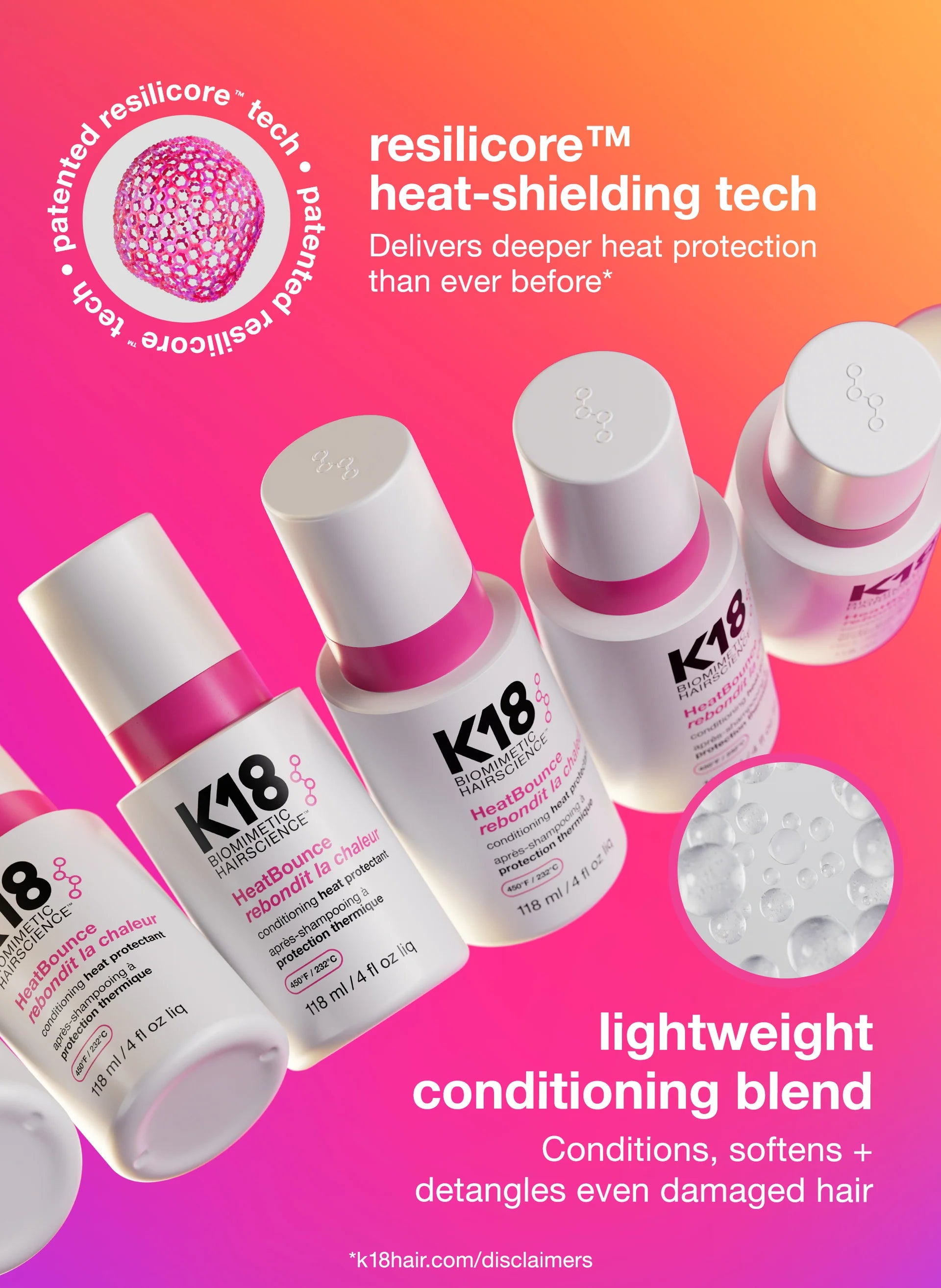 K18 HeatBounce conditioning heat protectant