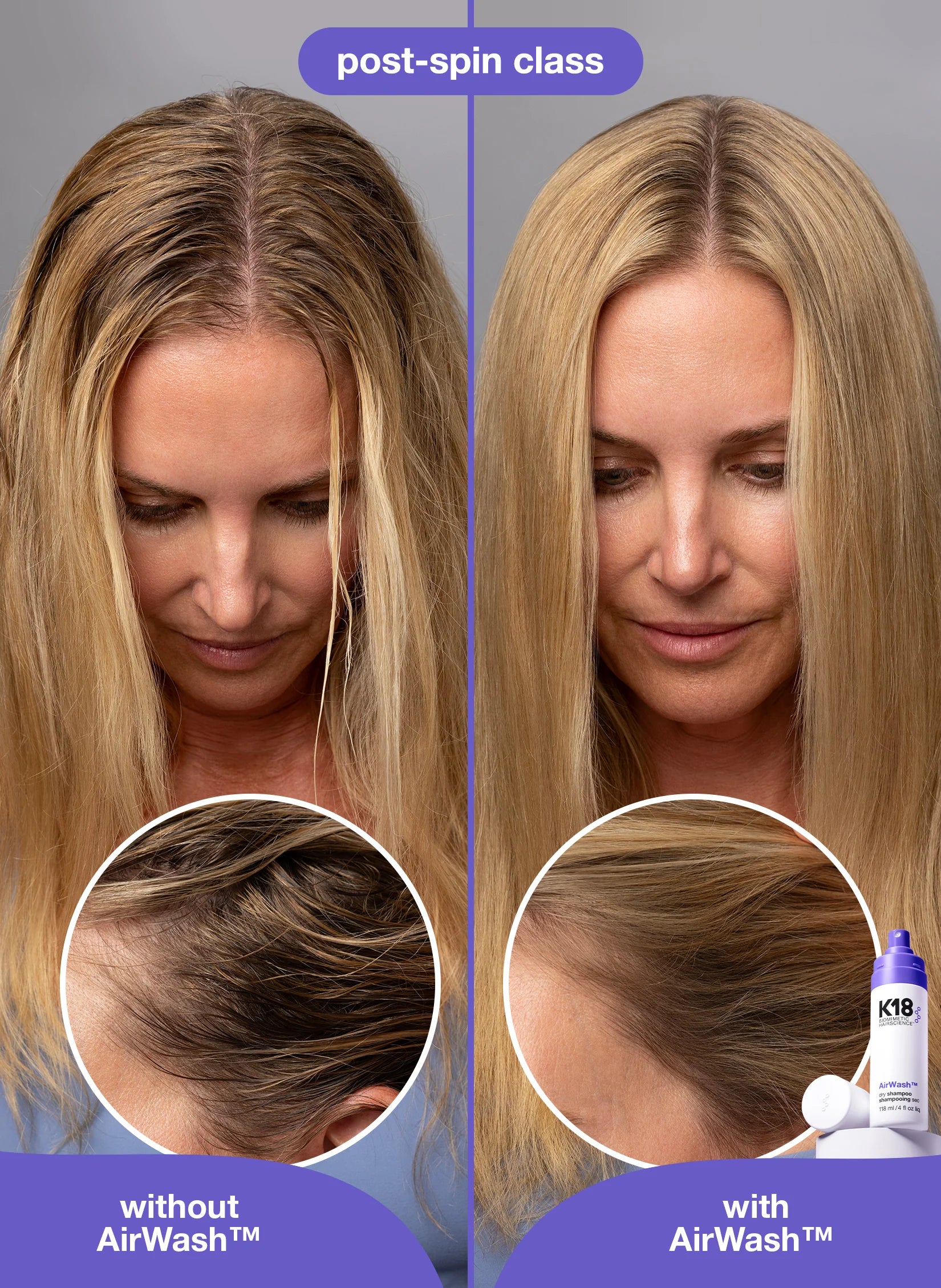 K18 AirWash™ dry shampoo