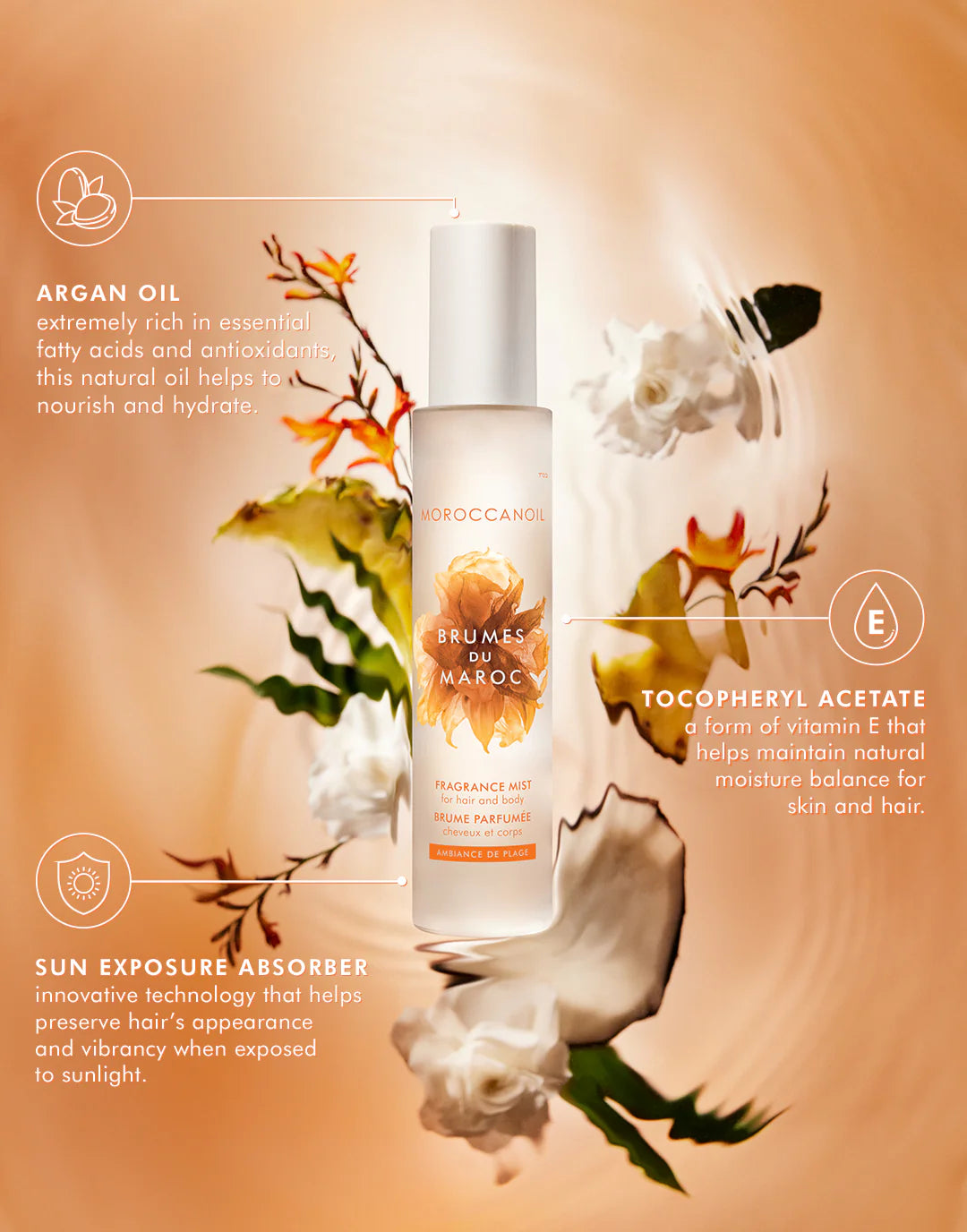 Spray aromatik për flokë dhe trup Ambiance de Plage