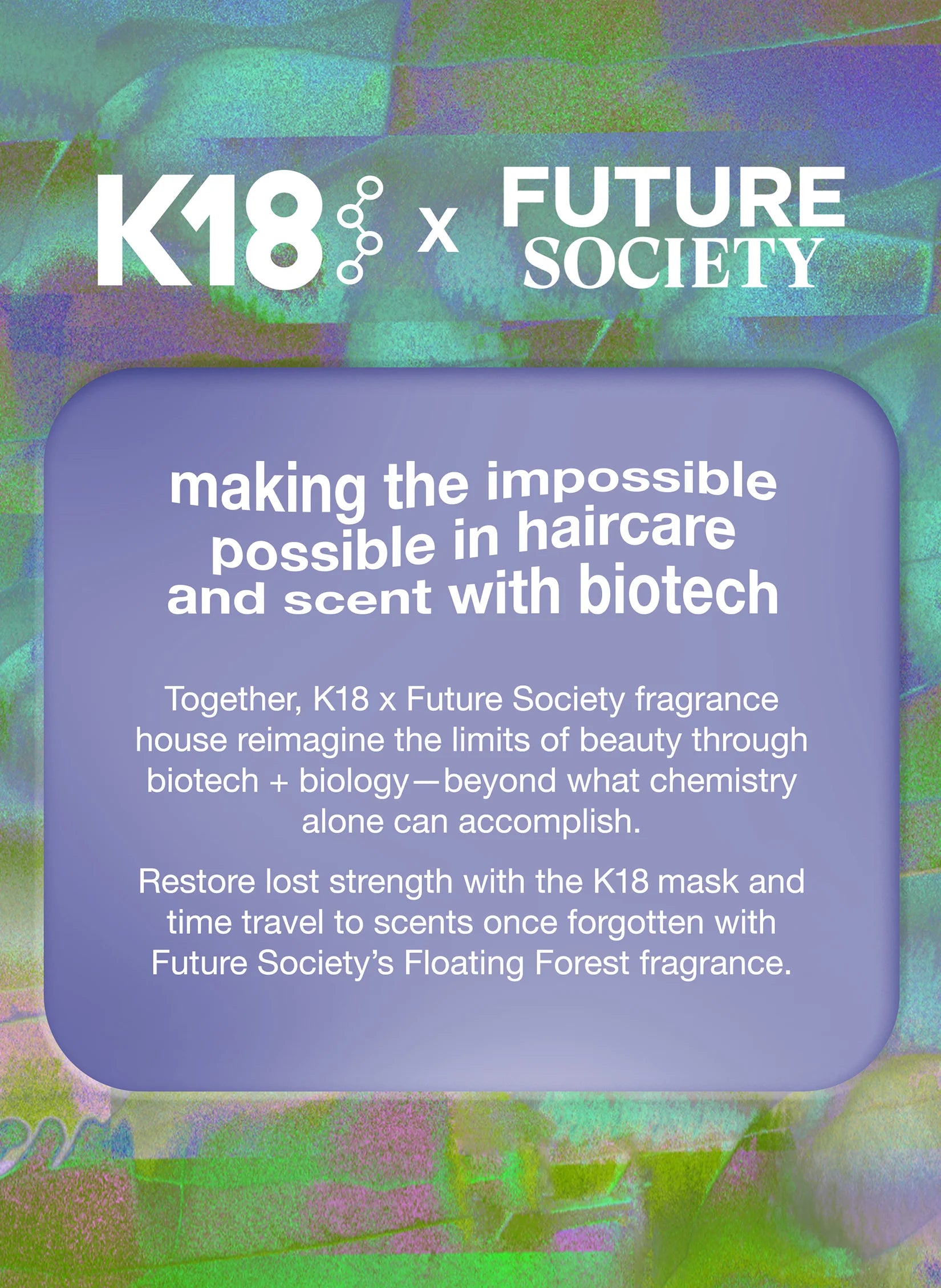 K18 x Future Society leave-in molecular hair mask
