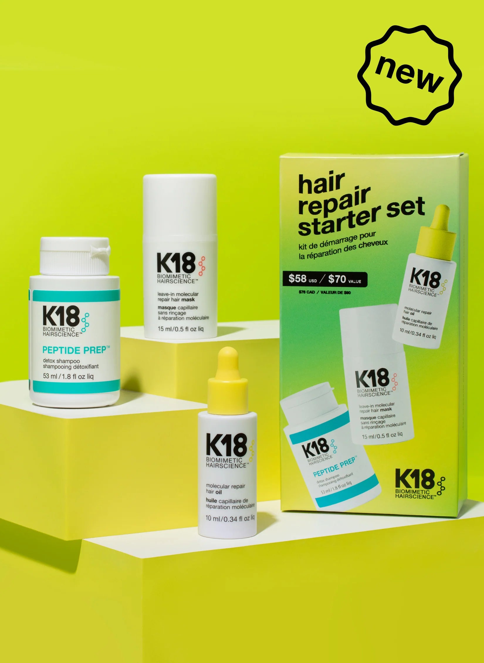 K18 Hair repair starter set