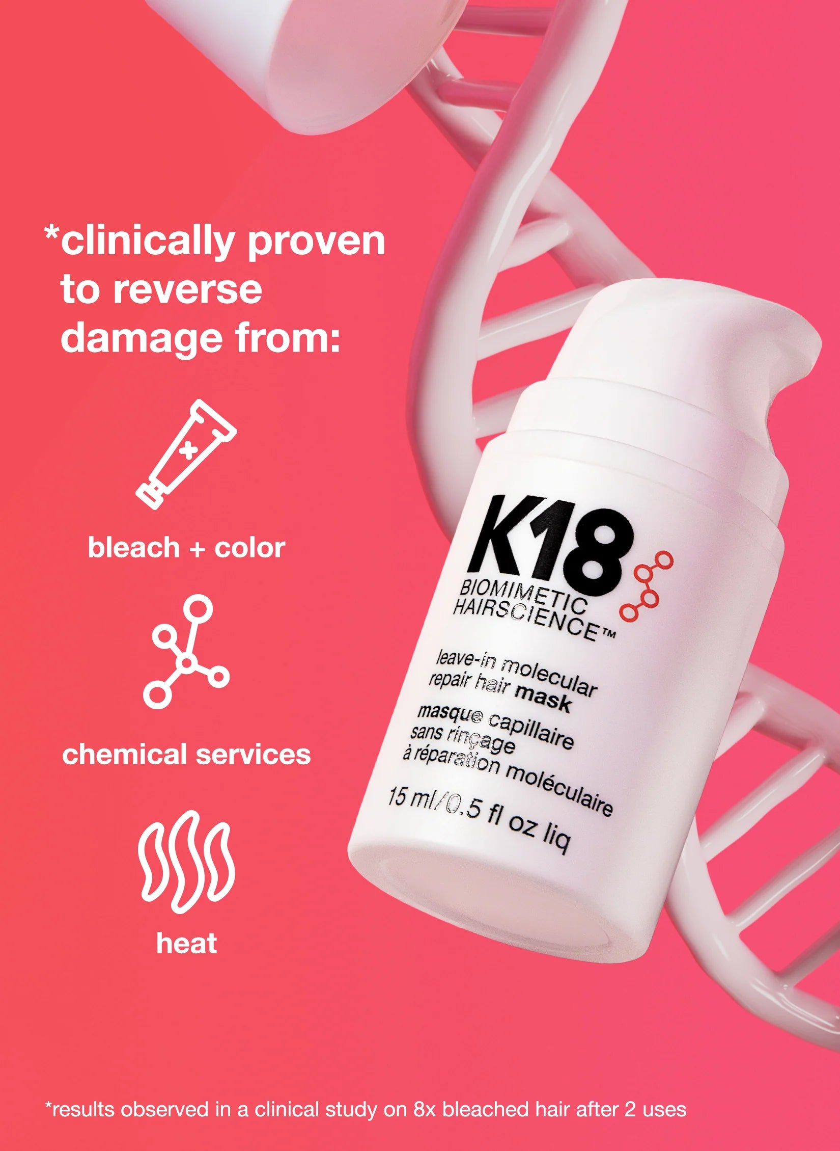 K18 Leave-in molecular repair hair mask Travel size