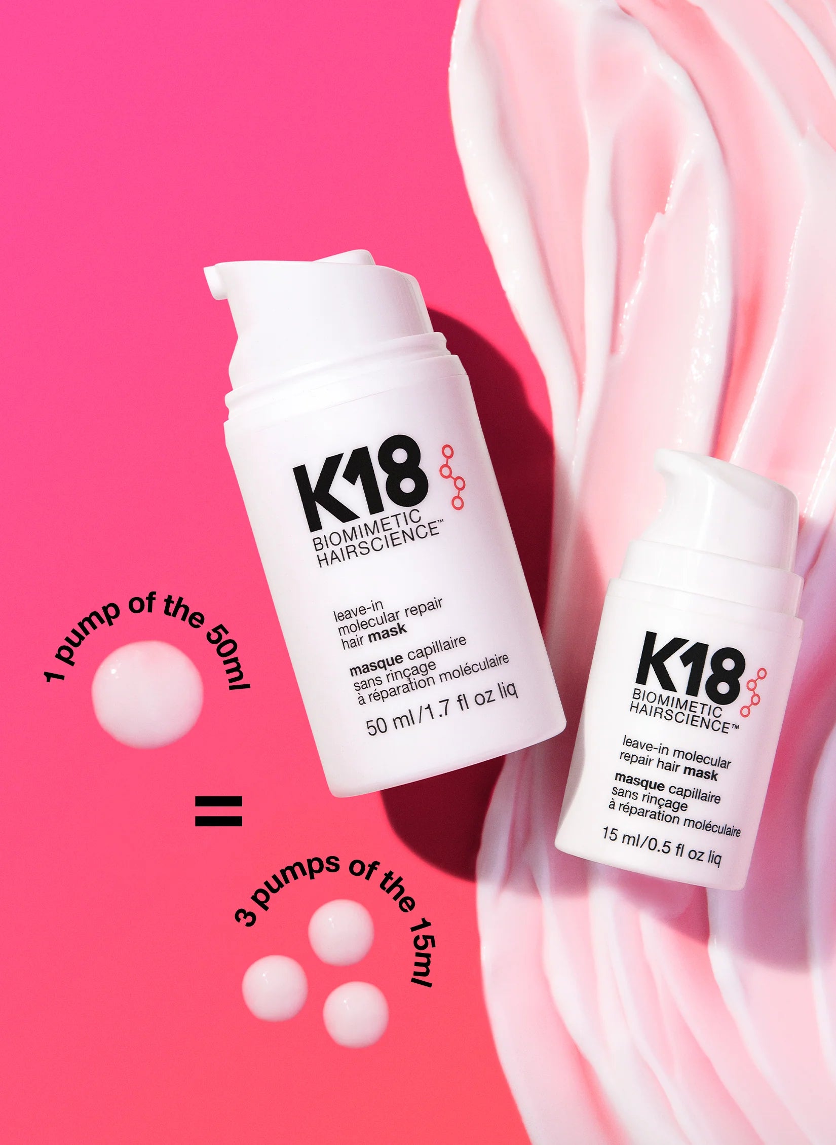 K18 Leave-in molecular repair hair mask Travel size