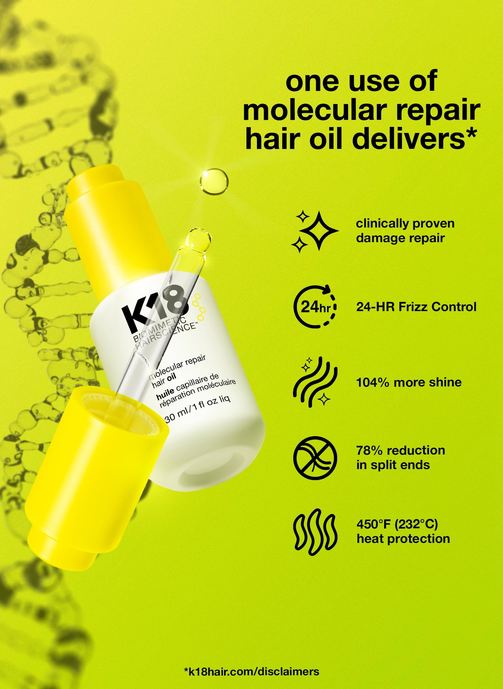 K18 Molecular repair hair oil