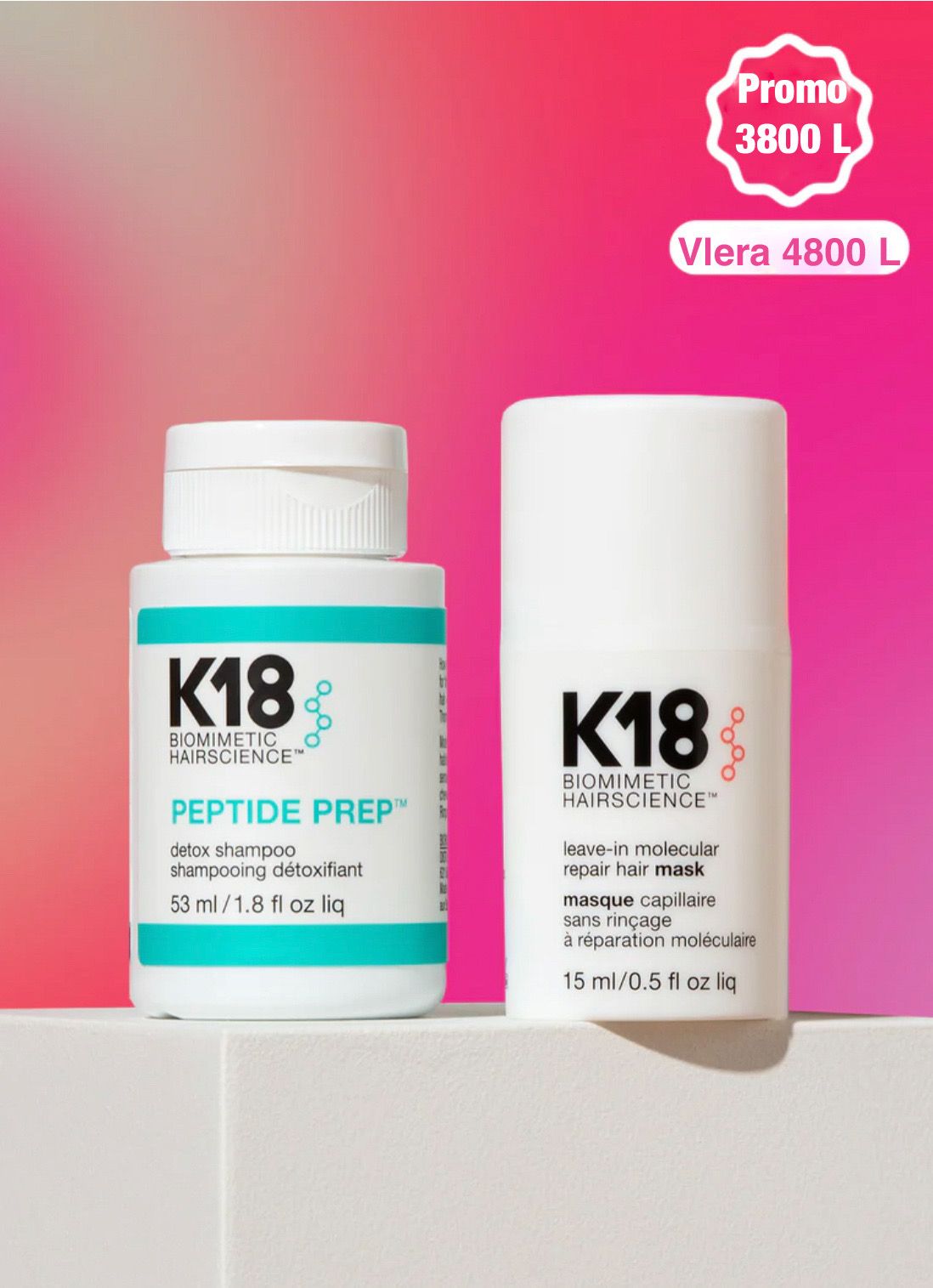 K18 Detox shampoo + Repair hair mask